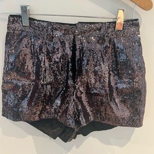 Womens H&M divided sequin shorts size 2 (c)